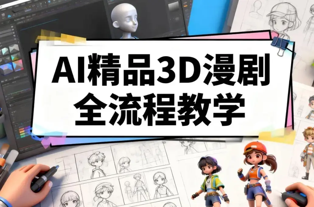 AI精品3D漫剧全流程教学，零基础轻松打造爆款动画短剧