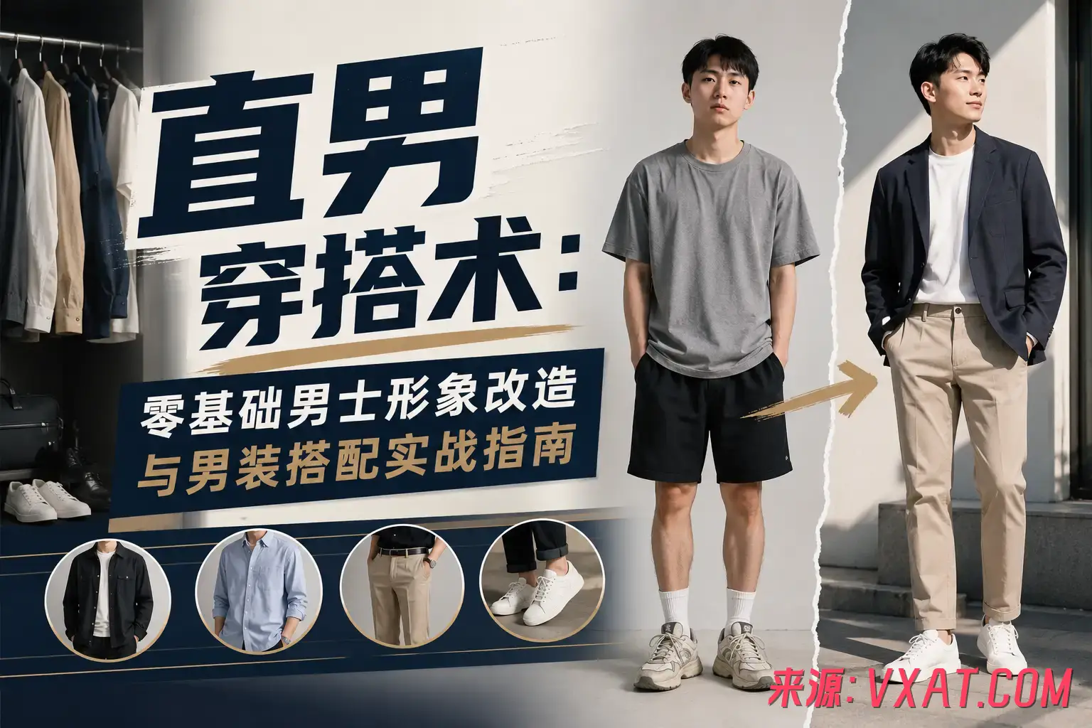 直男穿搭术：零基础男士形象改造与男装搭配实战指南